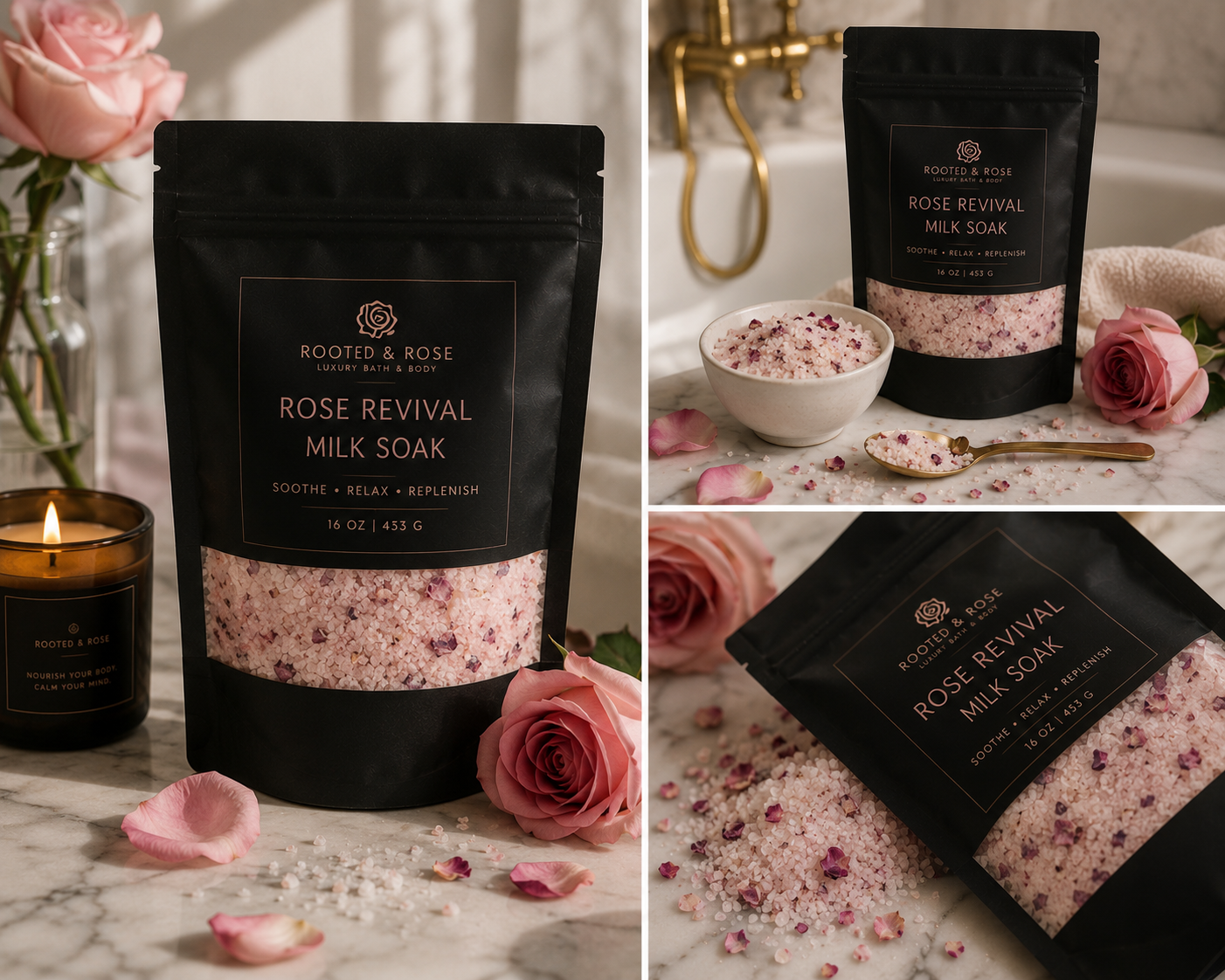 🌹ROSE REVIVAL COCONUT MILK MINERAL SOAK